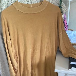 Free People mustard yellow long sleeve tunic